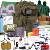 72-Hour Survival Kit | 45L Tactical Bug Out Bag with First Aid, Water Filter & Emergency Food