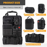 Tactical Car Seat Back Organizer – 5 Molle Pouches, Universal Fit