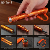 9-in-1 Camping Survival Kit Multitool with Flashlight, Fire Starter & Compass – Gifts for Men & Women