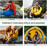 Ultralight Camping Sleeping Pad – Inflatable Mat with Pillow & Built-in Foot Pump, Compact for Backpacking, Hiking, Travel, Tent