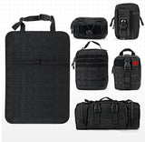 Tactical Car Seat Back Organizer – 5 Molle Pouches, Universal Fit