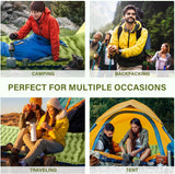 Ultralight Camping Sleeping Pad – Inflatable Mat with Pillow & Built-in Foot Pump, Compact for Backpacking, Hiking, Travel, Tent