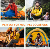 Ultralight Camping Sleeping Pad – Inflatable Mat with Pillow & Built-in Foot Pump, Compact for Backpacking, Hiking, Travel, Tent