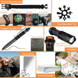 34-in-1 Survival Gear Kit with Tactical Pen, Flashlight, Knife, Pliers & Camping Tools