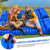 Ultralight Camping Sleeping Pad – Inflatable Mat with Pillow & Built-in Foot Pump, Compact for Backpacking, Hiking, Travel, Tent