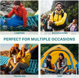 Ultralight Camping Sleeping Pad – Inflatable Mat with Pillow & Built-in Foot Pump, Compact for Backpacking, Hiking, Travel, Tent