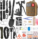 142-Piece Survival and First Aid Kit – Professional Gear with Molle Pouch for Camping, Outdoor Adventure, and Emergency Preparedness