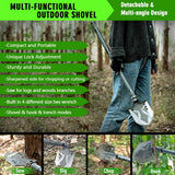 Multifunctional Folding Tactical Shovel Set With Flashlight