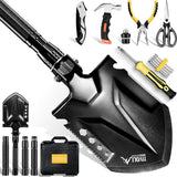 Folding Camping Shovel Kit – Multifunctional Tactical Survival Shovel with Manganese Steel & Storage Case