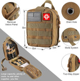 142-Piece Survival and First Aid Kit – Professional Gear with Molle Pouch for Camping, Outdoor Adventure, and Emergency Preparedness
