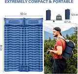 Ultralight Camping Sleeping Pad – Inflatable Mat with Pillow & Built-in Foot Pump, Compact for Backpacking, Hiking, Travel, Tent