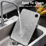 100% Pure Titanium Cutting Board – Antibacterial, Double-Sided, Dishwasher Safe, 12"x8" Lightweight Chopping Board for Kitchen & Outdoor