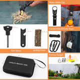 34-in-1 Survival Gear Kit with Tactical Pen, Flashlight, Knife, Pliers & Camping Tools