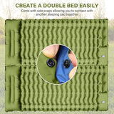 Ultralight Camping Sleeping Pad – Inflatable Mat with Pillow & Built-in Foot Pump, Compact for Backpacking, Hiking, Travel, Tent