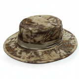 Military Tactical Camouflage Boonie Hat – Outdoor Sun Hat for Hiking, Mountaineering & Airsoft, Breathable Nylon Round-Brim Hat