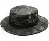 Military Tactical Camouflage Boonie Hat – Outdoor Sun Hat for Hiking, Mountaineering & Airsoft, Breathable Nylon Round-Brim Hat