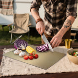 Outdoor Pure Titanium Cutting Board – Lightweight, Non-Slip, Antibacterial Camp Kitchen Board