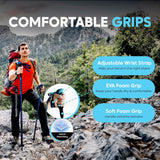 Durable Foldable Trekking Pole with Shovel, Axe, Fire Starter & Survival Accessories
