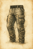 Men's Loose Large Pocket Wear-Resistant Cargo Paratrooper Pants