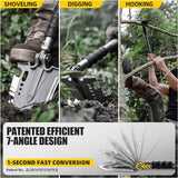 ESPNMAN  Survival Shovel Multitool 28 in 1 Luxury Kit