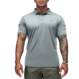 Quick Dry Tactical Short Sleeve Lapel Neck Polo Shirt