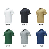 Quick Dry Tactical Short Sleeve Lapel Neck Polo Shirt