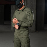 UFS Tactical Shirt  With Elbow Pads Elasticity Breathable Sport Shirt