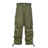 American Retro Pleated Paratrooper Cargo Pants