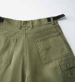 American Retro Pleated Paratrooper Cargo Pants