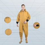 Full-Body Waterproof Waders with Hood & Gloves – Thickened One-Piece Fishing & Wading Suit