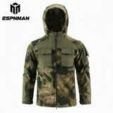 Men’s Outdoor Camouflage Fleece Jacket – Warm Spliced Tactical Fleece Coat, No.3 Heavy Fleece Liner, Winter Outdoor Running Cycling Snow Sports Jacket
