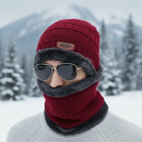 Winter Fishing Two-Piece Set – Men’s Thickened Knitted Hat & Scarf | Outdoor Thermal Cold-Proof Warm Set