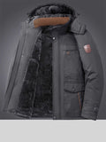 Men’s Mid-Length Winter Jacket – Thick Corduroy Coat with Lambswool Lining