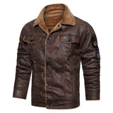 Men’s WWII Aviator Leather Jacket – Fur Lined Bomber Flight Coat