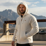 American Snowflake Zipper Hooded Sweatshirt Jacket