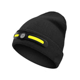 COB Headlamp Warm Beanie – 2-in-1 Winter Knitted Hat with Built-In Warning Light & Rechargeable LED