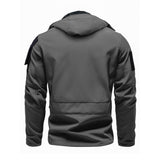 Men’s Tactical Soft Shell Jacket – Waterproof, Windproof & Warm Outdoor Hooded Coat