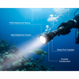 Diving Flashlight with Green Laser 2800LM Waterproof Tactical Torch