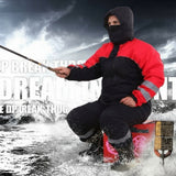 Thickened Winter One-Piece Cold-Proof Jacket – Waterproof Insulated Fishing & Work Coverall for Extreme Cold