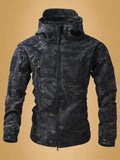 Men’s Tactical Soft Shell Jacket – Waterproof, Warm, Fleece-Lined Military Coat