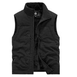 Men’s Fleece-Lined Outdoor Workwear Vest – Winter Warm Multi-Pocket Sleeveless Jacket, Large Size Casual Zipper Vest
