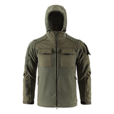 Men’s Outdoor Camouflage Fleece Jacket – Warm Spliced Tactical Fleece Coat, No.3 Heavy Fleece Liner, Winter Outdoor Running Cycling Snow Sports Jacket