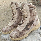 Python Camo Tactical Boots – High-Top Combat & Outdoor Shoes for Hiking & Training