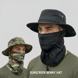 Camouflage Round-Brim Hat & Hood Set – Outdoor Windproof Mountaineering Fisherman Hat