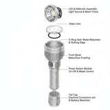 K55 Powerful LED Flashlight XHP70.3Hi 3500LM Outdoor Torch with Type-C Recharge