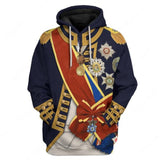 Men's Hoodie Horatio Nelson Print Pocket Daily Casual