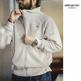 American Snowflake Zipper Hooded Sweatshirt Jacket