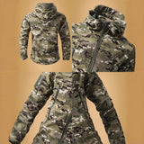 Men’s Tactical Soft Shell Jacket – Waterproof, Warm, Fleece-Lined Military Coat