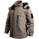 Winter Thickened Velvet Waterproof Workwear Set – Warm Hooded Jacket & Wear-Resistant Outdoor Cycling Labor Protection Suit