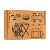 34-Piece Ice Fishing Gear Set with Folding Chair – Rod, Reel, Hooks, Lures & Complete Winter Fishing Kit